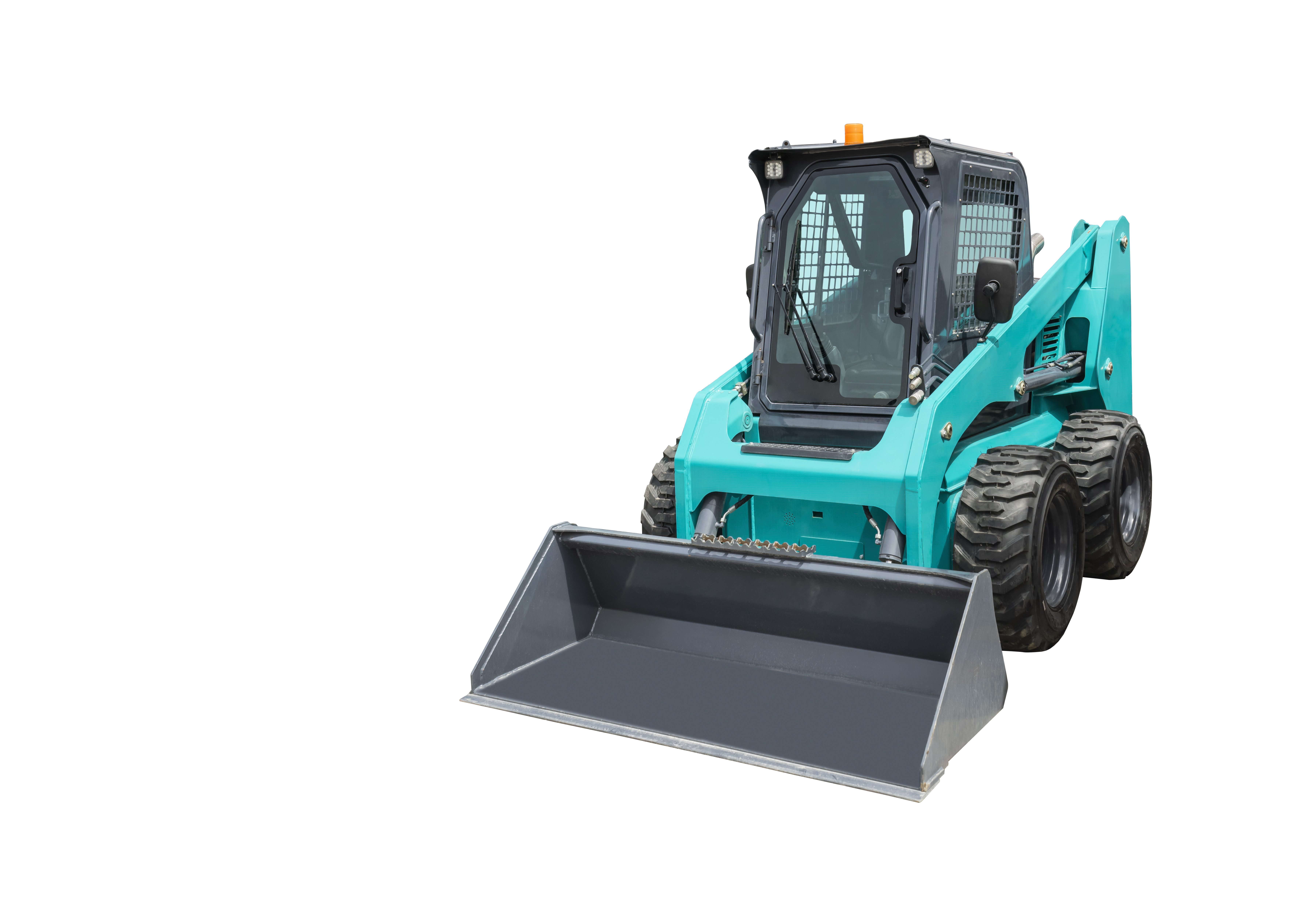 Skid steer loader isolated on a white background